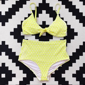 🌟AERIE🌟 Brand New Yellow Polka Dot Bikini